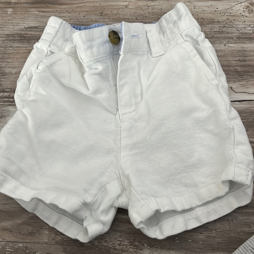 Janie and jack white linen shorts